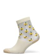 Embla Flower Socks Cream Swedish Stockings