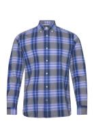 Flex Textured Tartan Rf Shirt Blue Tommy Hilfiger
