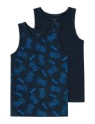 Nkmtank Top 2P Dark Sapphire Gamer Noos Patterned Name It