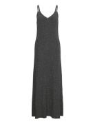 Long Lurex Dress Black Mango