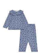 Printed Cotton Pyjamas Blue Mango