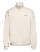 Crew Half-Zip Sweatshirt Cream Les Deux