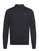 Classic Knitted Shirt Ls Navy Fred Perry