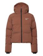 Hooded Boxy Puffer Jacket Brown Superdry Sport
