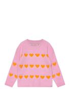 Kmgdana L/S Heart O-Neck Knt Pink Kids Only