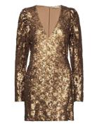 Sequins Mini Dress Gold By Ti Mo