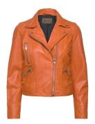 Kaley Leather Biker Orange Jofama