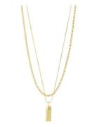 Star Recycled Necklace, 2-In-1 Set Gold Pilgrim