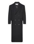 Double Breasted Wool Coat Black Filippa K