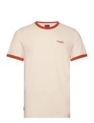 Essential Logo Ringer Tee Beige Superdry