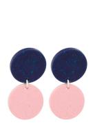 Dots Earrings No.2, Sweet Blueberry/Cherry Blossom Pink Papu