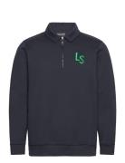 Ls Logo Quarter Zip Sweatshirt Navy Lyle & Scott Sport