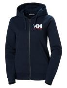 W Hh Logo Full Zip Hoodie 2.0 Navy Helly Hansen