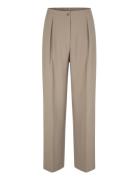 Fique Wide Trousers Beige Second Female