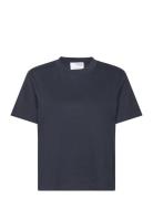 Slfessential Ss Boxy Tee Noos Navy Selected Femme