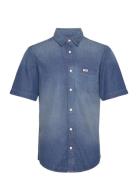 Ss 1 Pkt Shirt Blue Wrangler