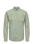 Onsremy Ls Reg Wash Oxford Shirt Green ONLY & SONS