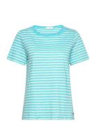 T-Shirt With Stripes - Mid Sleeve Blue Coster Copenhagen