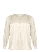 Kclaurie Blouse Beige Kaffe Curve