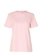 Slfmyessential Ss O-Neck Tee Pink Selected Femme