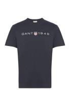 Printed Graphic Ss T-Shirt Black GANT
