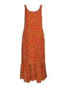 Onlalma Life Poly Noemi Long Dress Aop Orange ONLY