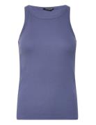 Katybb Rib Tank Top Blue Bruuns Bazaar