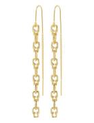 Live Recycled Chain Earrings Gold Pilgrim