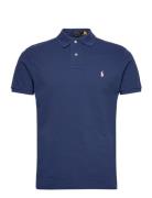 Slim Fit Mesh Polo Shirt Blue Polo Ralph Lauren