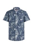 W-Diffused Foliage Prt Shirt S/S Navy Tommy Hilfiger