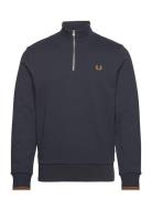 Half Zip Sweatshirt Navy Fred Perry