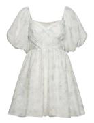 Clara Off-The-Shoulder Printed Mini Dres White Malina