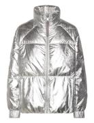 Modern Waisted Metallic Jacket Silver Tommy Hilfiger