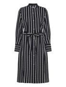 Argyle Stripe Midi Shirt Dress Black Tommy Hilfiger