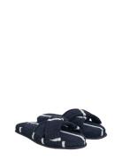 Stripe Cross Slippers Navy GANT