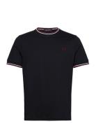 Twin Tipped T-Shirt Navy Fred Perry