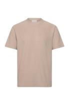 Slhrelax-Plisse Tee Ex Beige Selected Homme