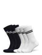Sock Cotton 6-P, Multi 115S24 6 Pc/Pack White TOPECO