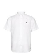 Douglas Linen Ss Shirt-Classic Fit White Morris