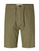 Slhregular-Brody Linen Shorts Noos Green Selected Homme