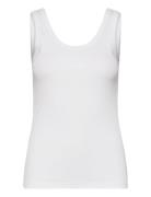 Slim Ribbed Tank Top White GANT