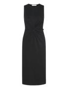 Knotted Cotton Dress Black Mango