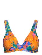 Aloha Coast Uw High Apex Bikini Top Orange Freya