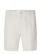 Slhregular-Mads Linen Shorts Noos Cream Selected Homme