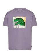 Special Artwork T-Shirt Purple Tom Tailor