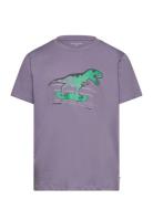 Printed T-Shirt Purple Tom Tailor