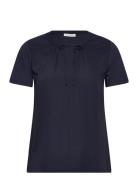 T-Shirt Fabric Mix Navy Tom Tailor