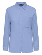 Pcmastina Ls Relaxed Shirt Blue Pieces