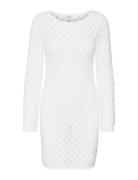 Vmevelyn Ls Short Crochet Dress Vma White Vero Moda