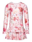 Print Frilla Dress Pink Gugguu